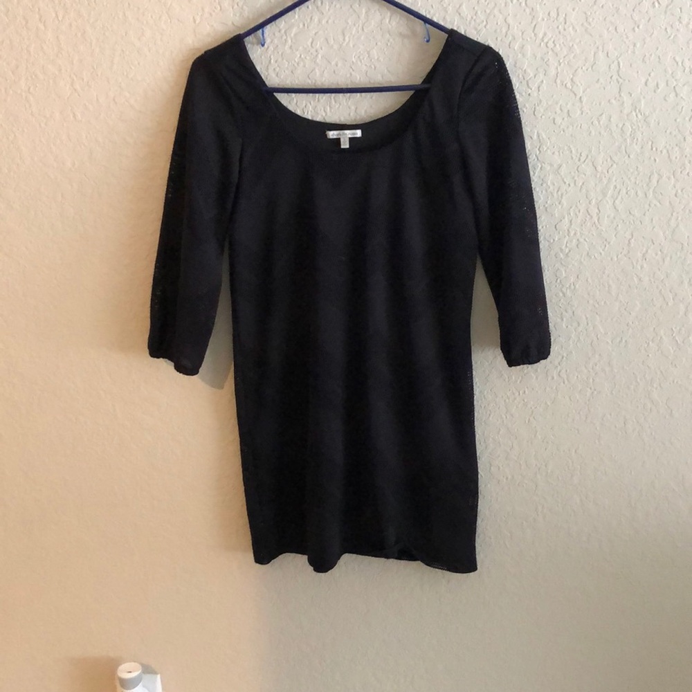 Black mesh dress